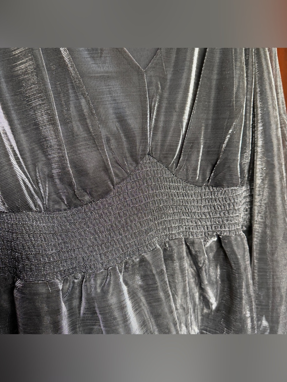 DR2 Silver Blouse Long Sleeve Top XL Whimsigoth - Picture 13 of 15
